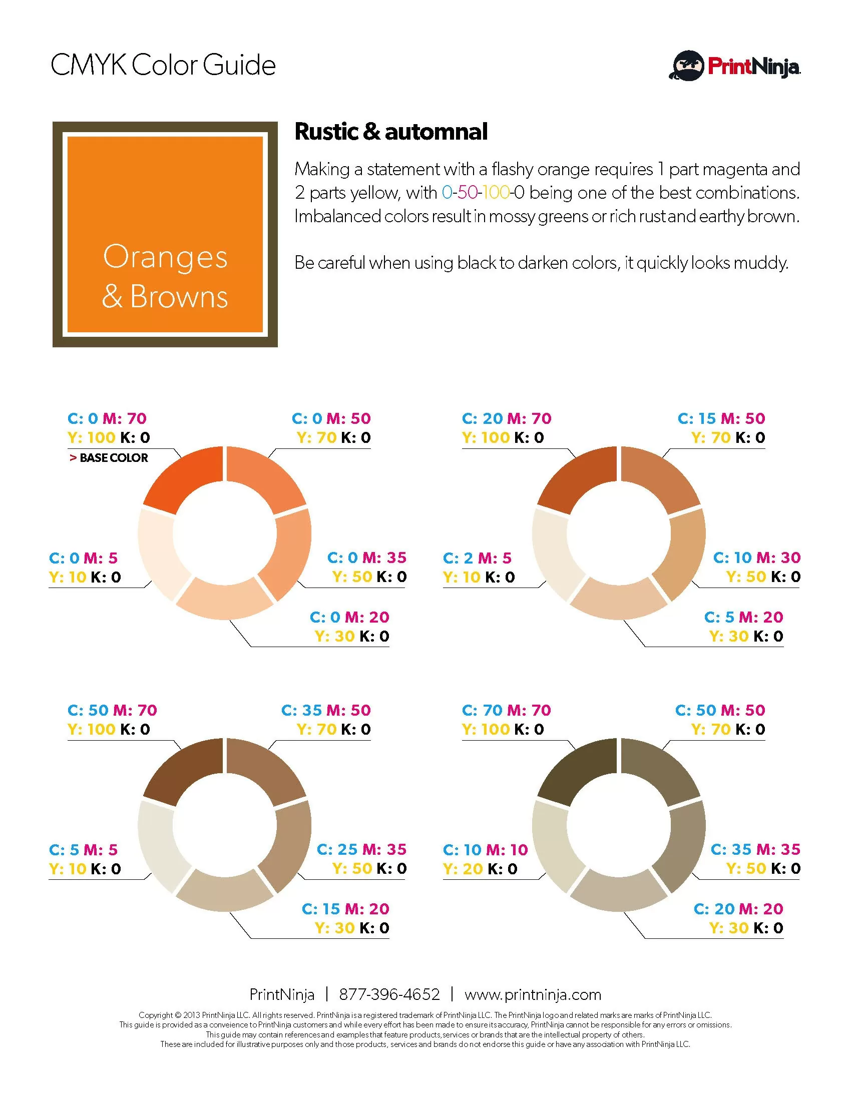 Orange Brown color chart