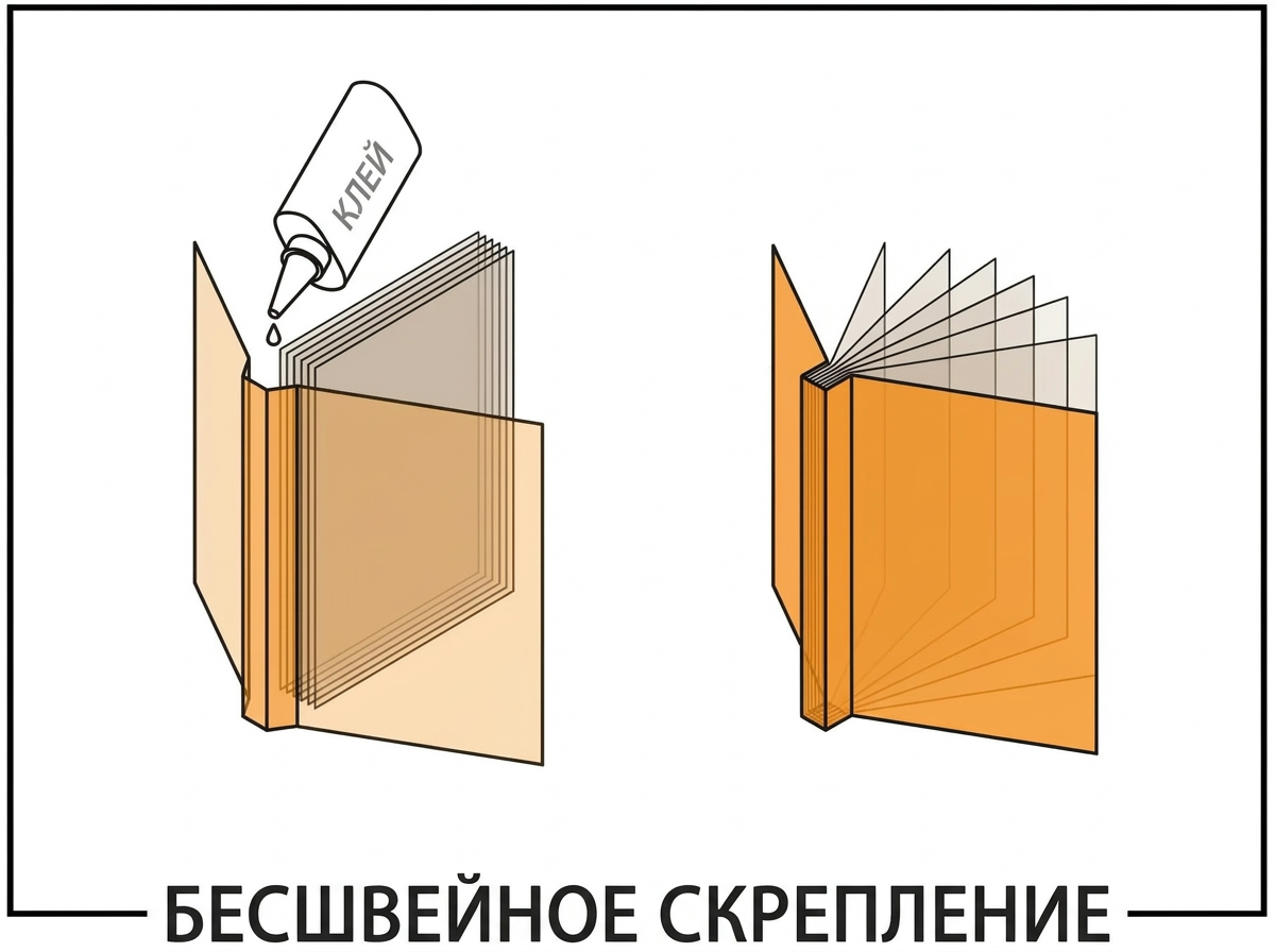 Схема клеевого переплета