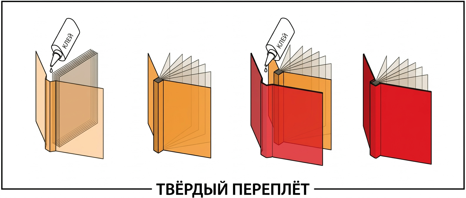 Схема твердого переплета