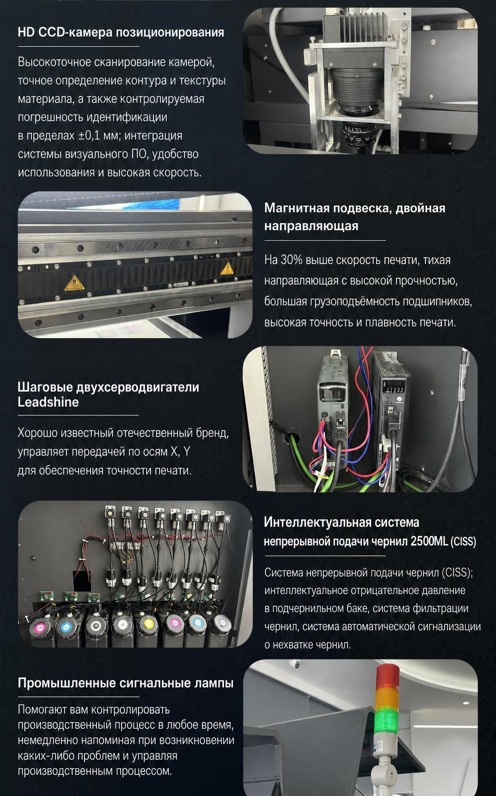 Фото: Конвейерный УФ-принтер Giftec с CCD-камерой, ширина печати 600 мм