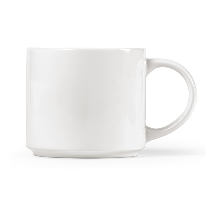 Керамическая кружка с большой ручкой, с вашим логотипом, 400 мл