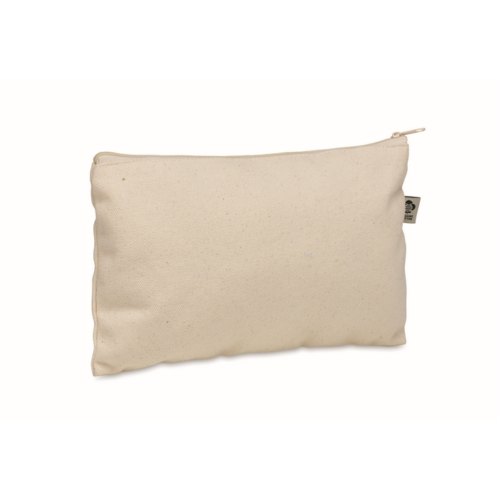 Несессер из органического хлопка с цветной молнией, 340 г/м²
