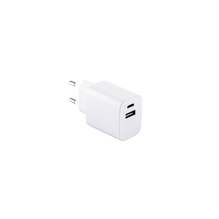 Адаптер питания из переработанного пластика с двумя портами USB