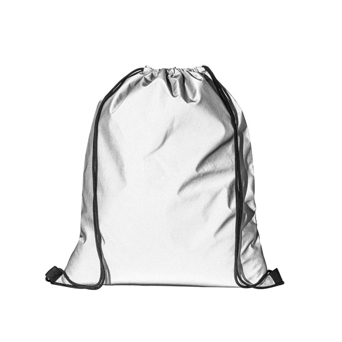 Светоотражающая сумка из полиэстера с черными ручками, 200 г/м²