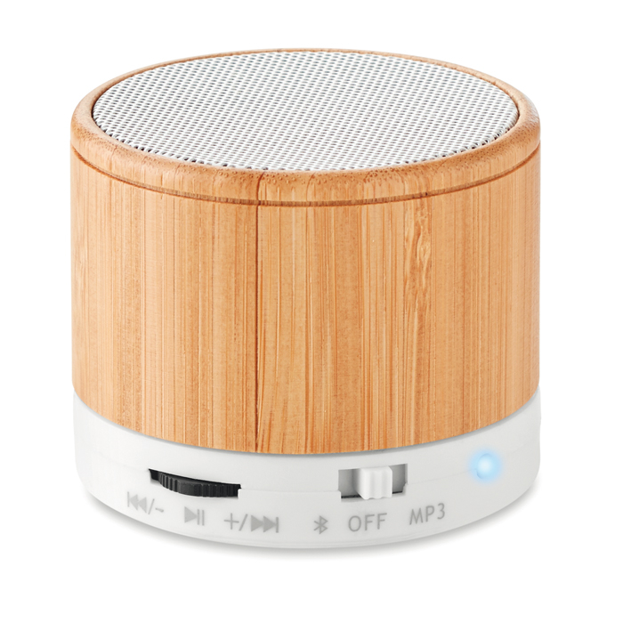 Фирменный круглый деревянный Bluetooth-динамик