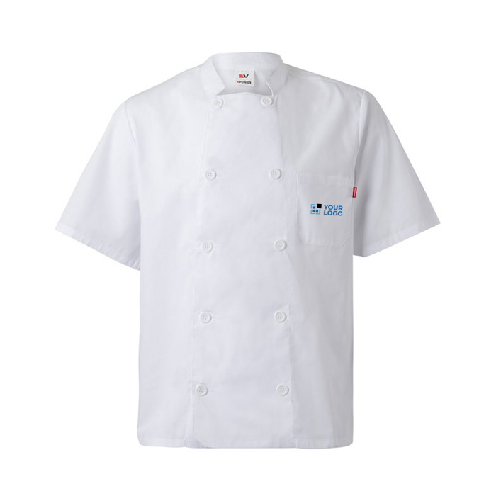 Поварская куртка с короткими рукавами, полиэстер и хлопок, 110 г/м2, Велилла