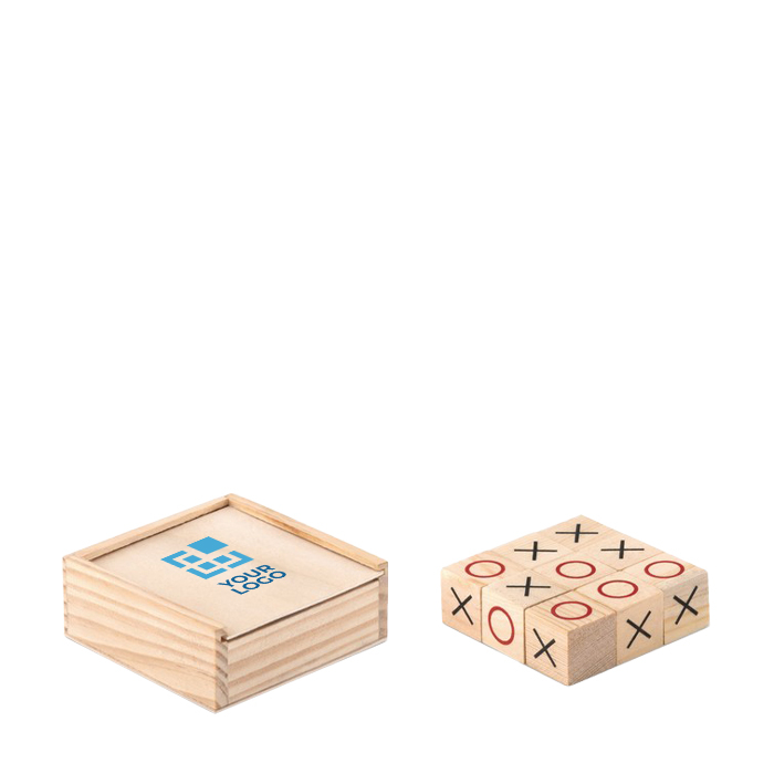 Игра «Крестики-нолики» из дерева в коробке для семейной акции