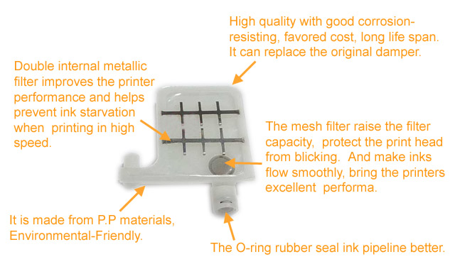 Mimaki JV3 Big демпфер с Double Internal Metallic Filter