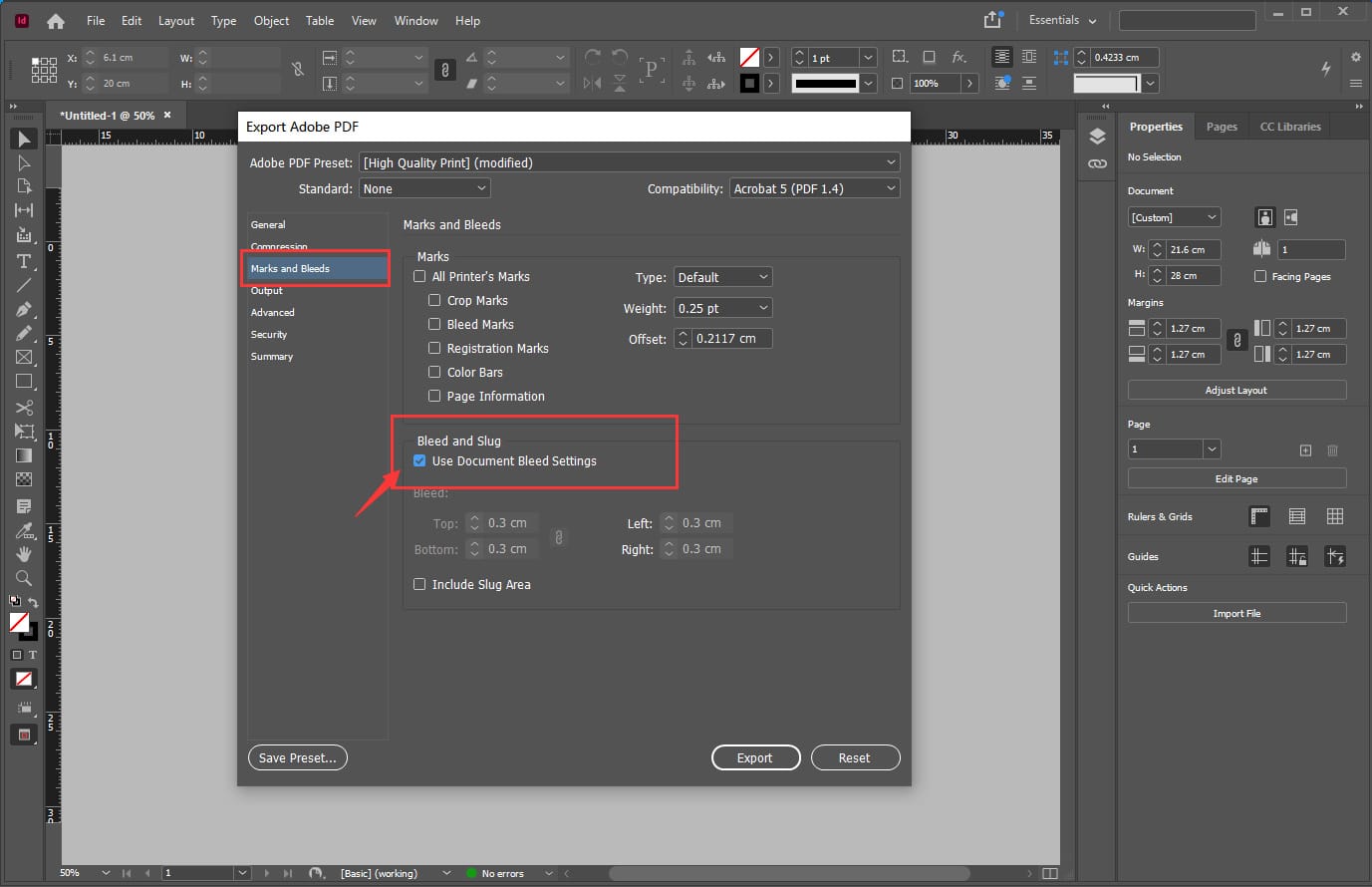 Как экспортировать PDF-файлы из Adobe InDesign, шаг 4