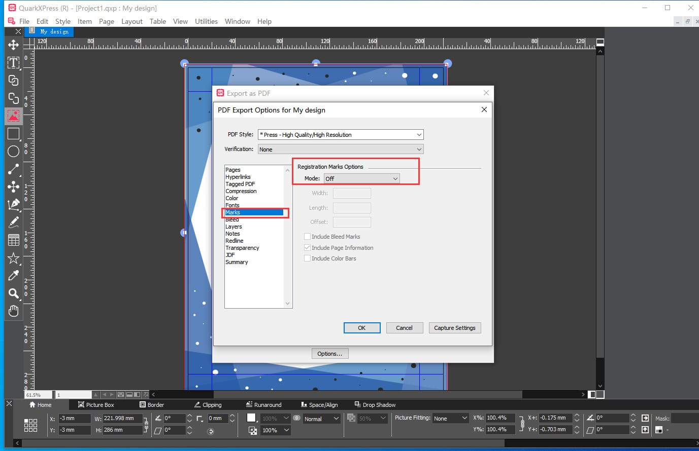 Как экспортировать PDF-файлы из QuarkXPress, шаг 4
