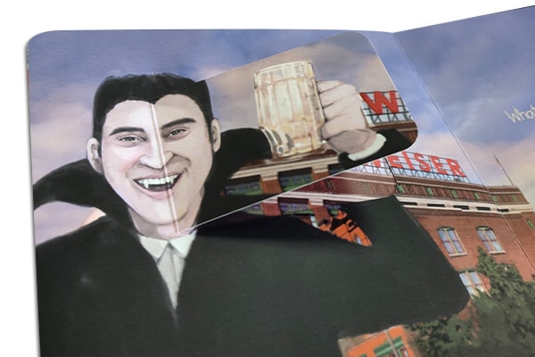поднимите откидную книгу