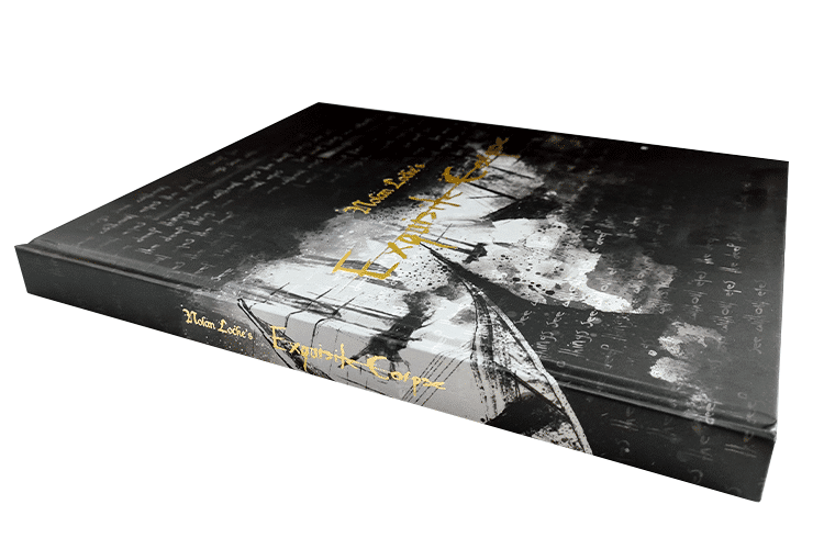 корешок книги в твердом переплете